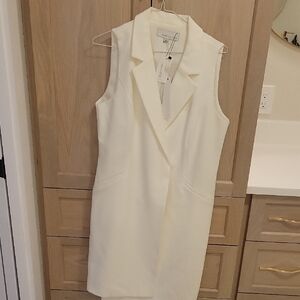 Adelyn Rae Cream Sleeveless Mini Dress